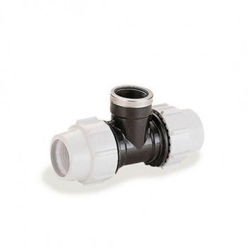 PLASSON 90 TEE WITH FEMALE THREADED OFFTAKE 20mm X 1/2\" 71402005