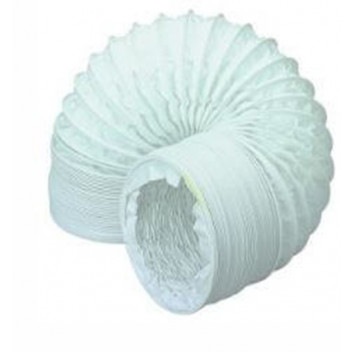 100MM ROUND PVC FLEXIBLE HOSE 3M WHITE