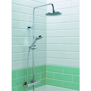 NEW RELION CHROME ROUND DUAL HEAD THERMO SHOWER