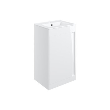 EPS PENRITH 510MM FLOOR STANDING UNIT INC. BASIN - WHITE GLOSS