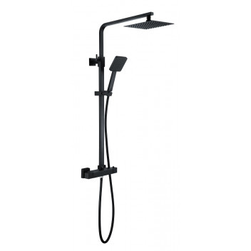 NEW RELION AIRA BLACK THERMOSTATIC DUAL SHOWER SQUARE