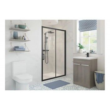 EPS LAKELAND COLERIDGE 1000MM SLIDING DOOR - BLACK