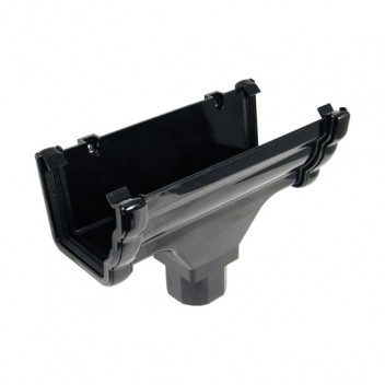 FLOPLAST NIAGARA RUNNING OUTLET FLORON1B BLACK  SQ/ROUND RWP