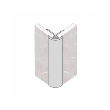 FIBO PROFILES ALUMINIUM EXTERNAL PROFILE 2.4M LONG - ROUNDED SHAPE