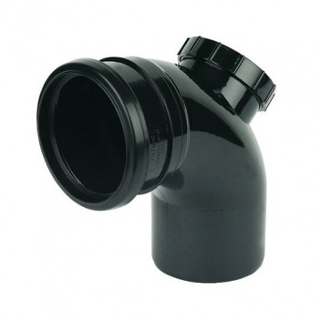 FLOPLAST 110MM BLACK 92.5*ACCESS BEND SP169B