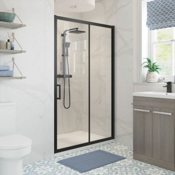 EPS LAKELAND COLERIDGE 1200MM SLIDING DOOR - BLACK