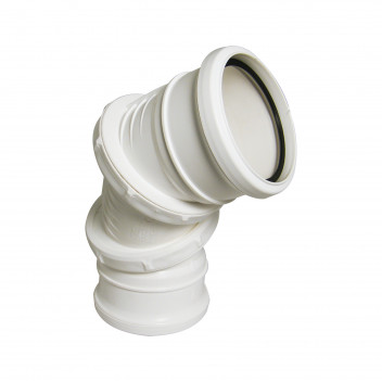 FLOPLAST 110MM WHITE 0-90* ADJ BEND DS SP560W