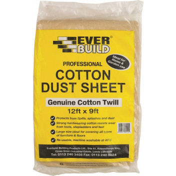 EVERBUILD COTTON DUST SHEETS 12\' X 9\'