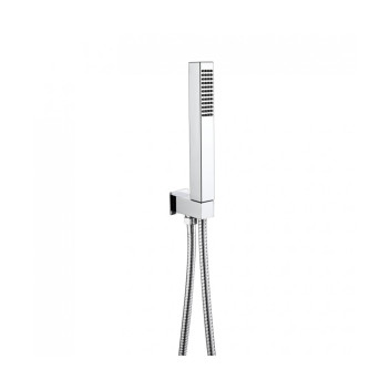 RELION SQUARE SHOWER HANDSET WALL BRACKET/HOSE/HEAD OUTLET KIT CHROME