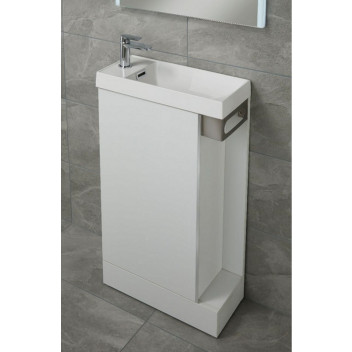 RELION DUNS 500MM WHITE CLOAKROOM UNIT AND BASIN