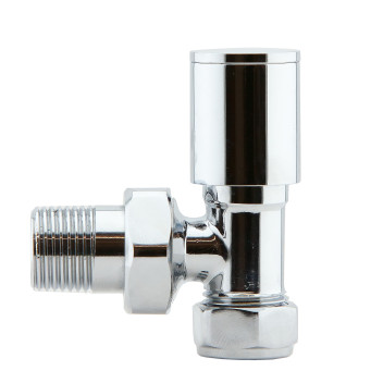 RELION MODERN RADIATOR VALVE ANGLED PAIR CHROME