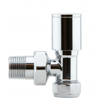 RELION MODERN RADIATOR VALVE ANGLED PAIR CHROME