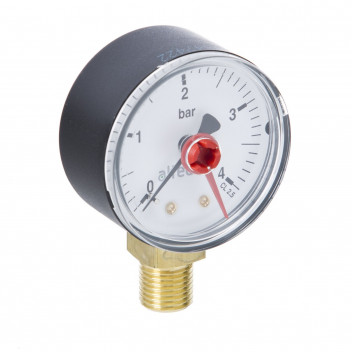 ALTECNIC PRESSURE GAUGE 1/4\" 0-4BAR BOTTOM CONNECTION
