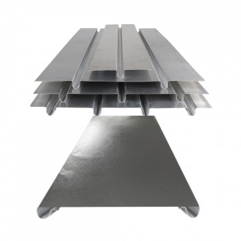 RELION SINGLE CHANNEL ALUM SPREAD PLATE 180 X 1000 (J PLATE) 16MM PIPE