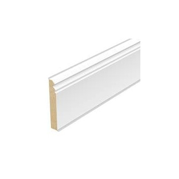 KARNDEAN SCOTIA WOOD EFFECT WHITE PAINTABLE SKIRTING 2400MMX 100MM X 1