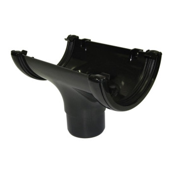 FLOPLAST 112MM BLACK RUNNING OUTLET RO1B