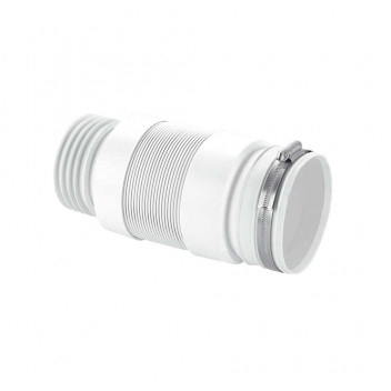 MCALPINE FLEXIBLE WC CONNECTOR FOR BTW PAN 3 1/2\"90MM OUTLET WC-F21S