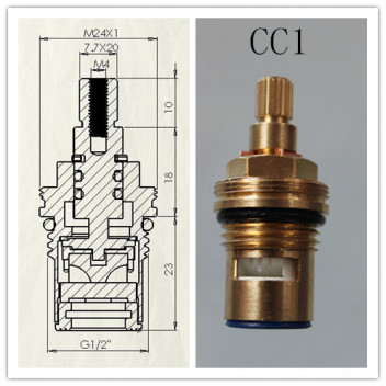 CERAMIC TAP CARTRIDGE VALVE ASSEMBLY CC1 (PAIR)