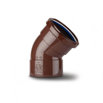 TULPINGS 110MM X 135DG OFFSET BEND RING SOCKET/SOLVENT SOCKET BROWN