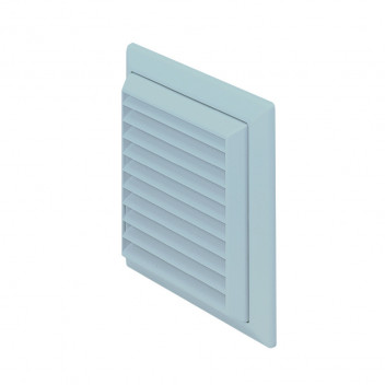 100MM COWLED OUTLET WITH DAMPER WHITE