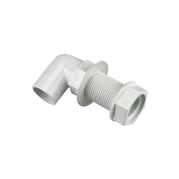 Floplast Overflow Bent Tank Conn 21.5mm White Overflow Socket WHITE ...